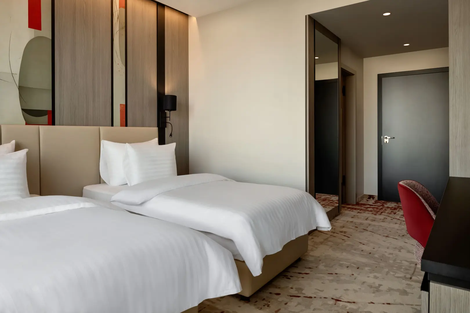 Third slide with standard twin room